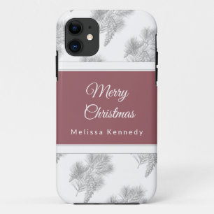 Funda Para iPhone 11 Navidades de vacaciones personalizado de pinecona