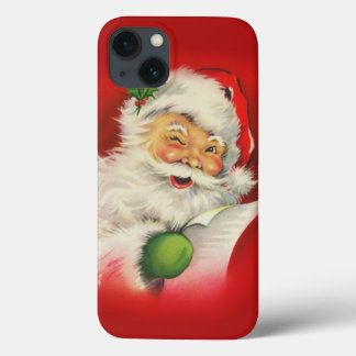 Funda Para iPhone 13 Navidades de Vintage Santa Claus