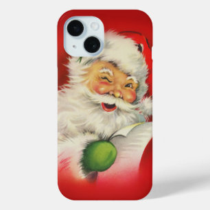 Funda Para iPhone 15 Navidades de Vintage Santa Claus