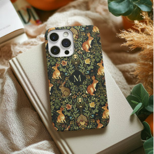 Funda Para iPhone 15 Pro Max Navidades de William Morris Woodland Floral Rabbit