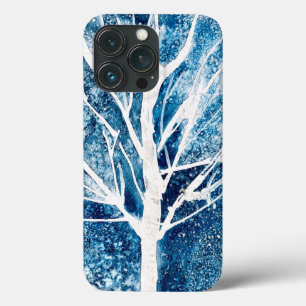 Funda Para iPhone 13 Pro Navidades del árbol de abedul blanco de invierno