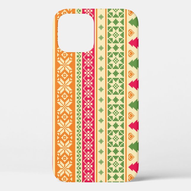 Funda De Case-Mate Para iPhone Navidades del estilo de Isla Feria sin problemas (Reverso )