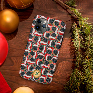 Funda Para iPhone 11 Pro Navidades del Gold Green Brussels Griffon Cute Dog