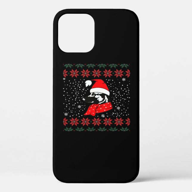 Funda De Case-Mate Para iPhone Navidades del Pastor Alemán (Reverso )