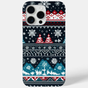 Funda Para iPhone 15 Pro Max Navidades del patrón de suéter feo