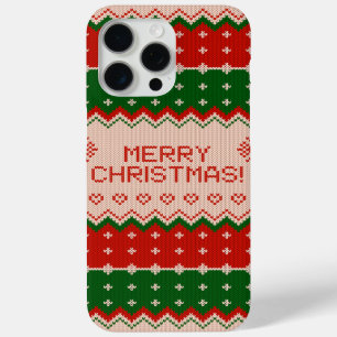 Funda Para iPhone 15 Pro Max Navidades del patrón de suéter feo