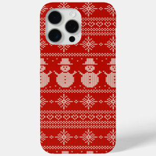 Funda Para iPhone 15 Pro Max Navidades del patrón de suéter feo