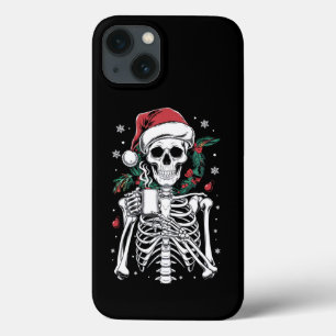 Funda Para iPhone 13 Navidades del Skeleton muertos en regalo para los 
