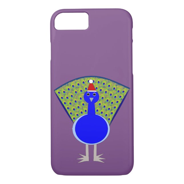 Funda De Case-Mate Para iPhone Navidades divertidos Peacock (Reverso)