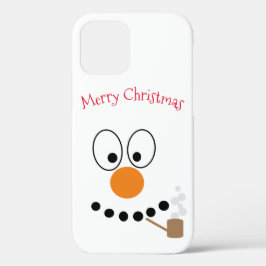 Funda Para iPhone 12 Pro Navidades divertidos Personalizado Snowman Face