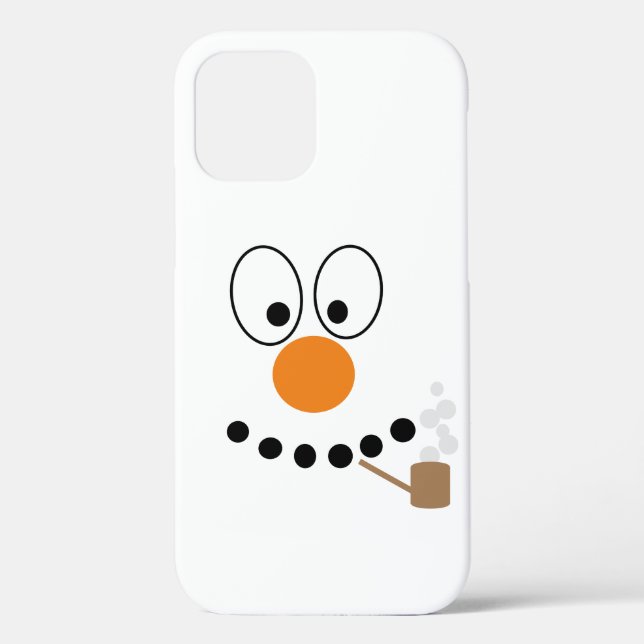 Funda De Case-Mate Para iPhone Navidades divertidos Personalizado Snowman Face (Reverso )