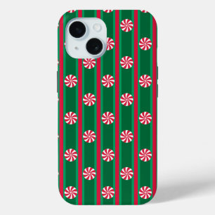 Funda Para iPhone 15 Navidades divertidos y aficionados Peppermint Cand
