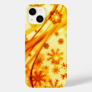 Funda Para iPhone 14 De Case-Mate Navidades dorados copos de nieve
