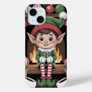 Funda Para iPhone 15 Navidades Elf on Shelf Cute estuche para iPhone /