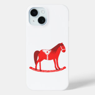 Funda Para iPhone 15 Navidades escandinavos rodando caballo
