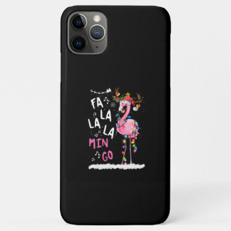 Funda Para iPhone 11 Pro Max Navidades - Fa-La-Mingo Flamingo Con Navidades