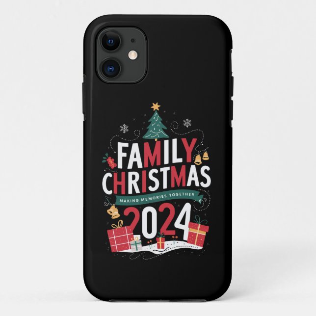 Funda De Case-Mate Para iPhone Navidades familiares 2024 Reuniendo Recuerdos (Reverso)