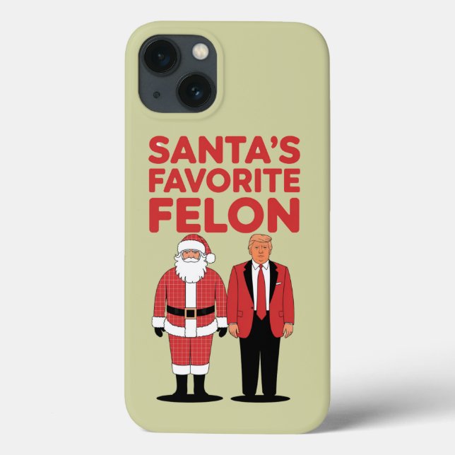 Funda De Case-Mate Para iPhone Navidades favoritos de Santa Felon Trump (Reverso)