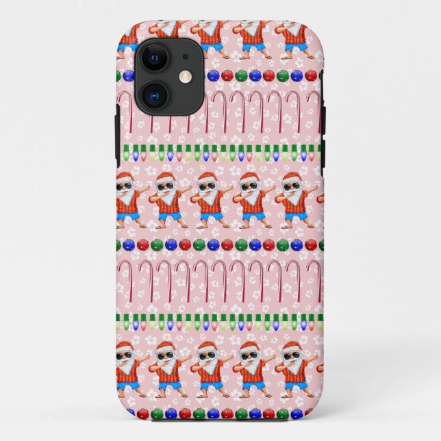 Funda De Case-Mate Para iPhone Navidades feos Dabbing Santa On Red (Reverso)