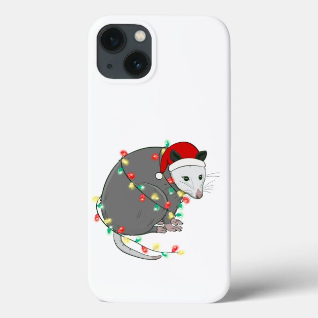 Funda De Case-Mate Para iPhone navidades feos santa claus opossum (Reverso)