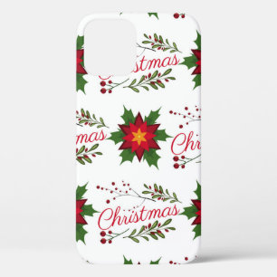 Funda Para iPhone 12 Navidades floral floral floral estampado de invier