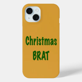Funda Para iPhone 15 Navidades Forest Green Brat On Gold