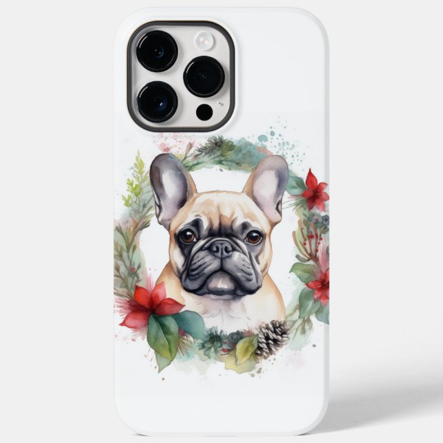 Funda De Case-Mate Para iPhone Navidades franceses de Bulldog escribieron un post (Reverso )