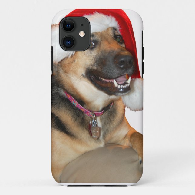 Funda De Case-Mate Para iPhone Navidades German Shepherd (Reverso)