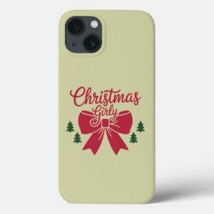 Funda Para iPhone 13 Navidades Girly Tree le dan un regalo estético