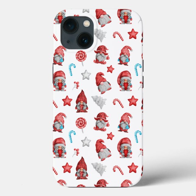 Funda De Case-Mate Para iPhone Navidades Gnomes (Reverso )