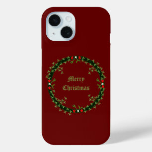 Funda Para iPhone 15 Navidades góticos Personalizado Wreath
