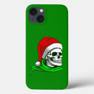 Funda Para iPhone 13 navidades góticos santa skull skeleton