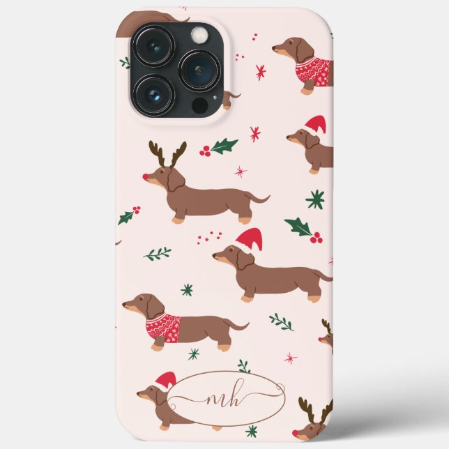Funda De Case-Mate Para iPhone Navidades graciosos y lindos patrón de mascota de  (Reverso )