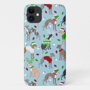 Funda Para iPhone 11 Navidades Greyhound Dog