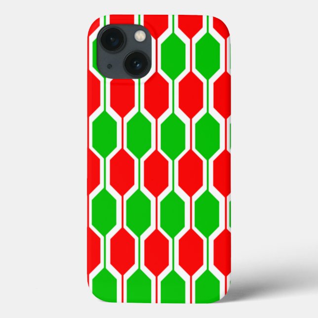 Funda De Case-Mate Para iPhone Navidades Hexagons (Reverso)