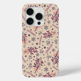 Funda Para iPhone 15 Pro Navidades holly bouquet - Cream Beige