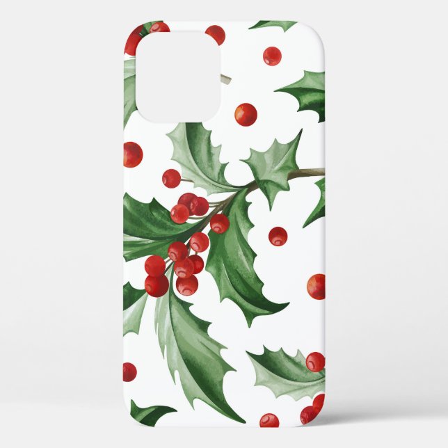 Funda De Case-Mate Para iPhone Navidades Holly deja símbolo sin mar (Reverso )
