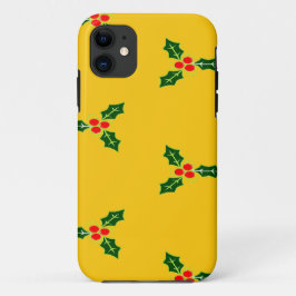 Funda Para iPhone 11 Navidades holly on naranja