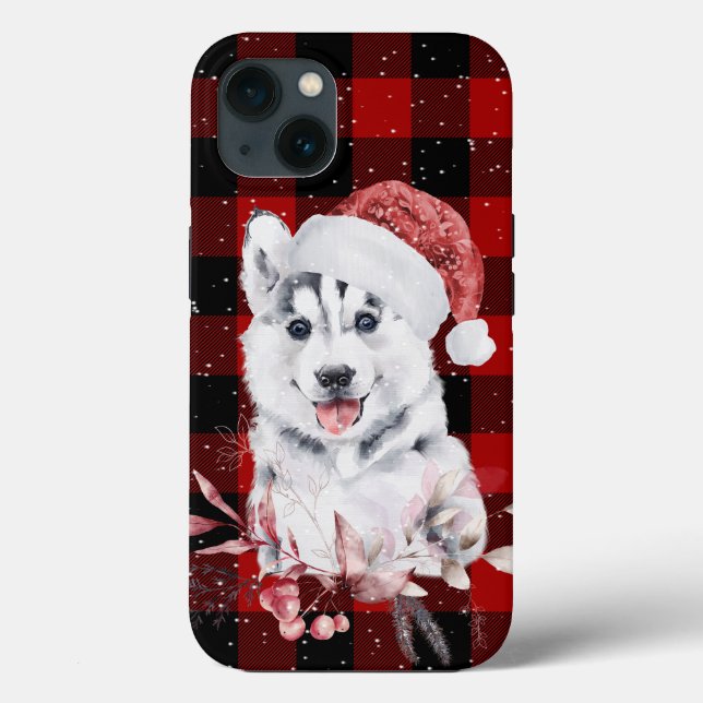 Funda De Case-Mate Para iPhone Navidades Husky En La Tapa De Búfalo (Reverso )