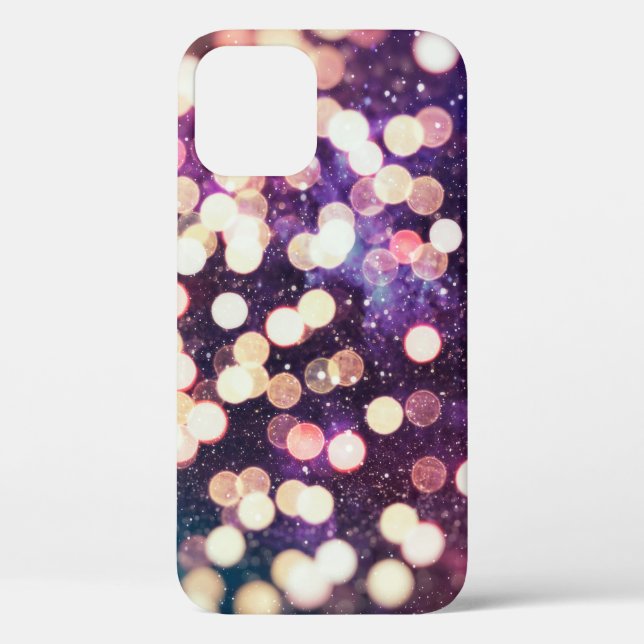 Funda De Case-Mate Para iPhone Navidades iluminan el fondo. Grafio brillante de v (Reverso )