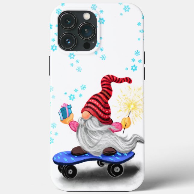 Funda De Case-Mate Para iPhone Navidades iPhone Case Gift Skater Gnome con regalo (Reverso )