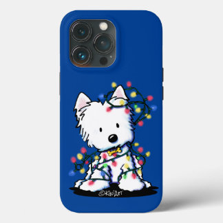 Funda Para iPhone 13 Pro Navidades KiniArt Delightful Westie