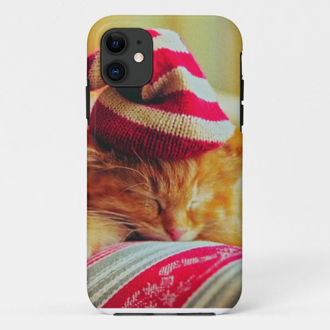 Funda De Case-Mate Para iPhone Navidades Kitten (Reverso)