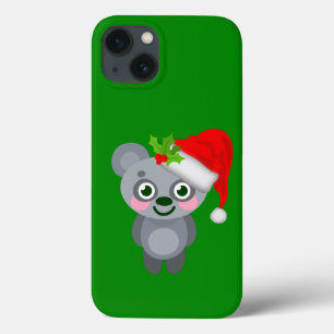 Funda Para iPhone 13 navidades koala santa claus