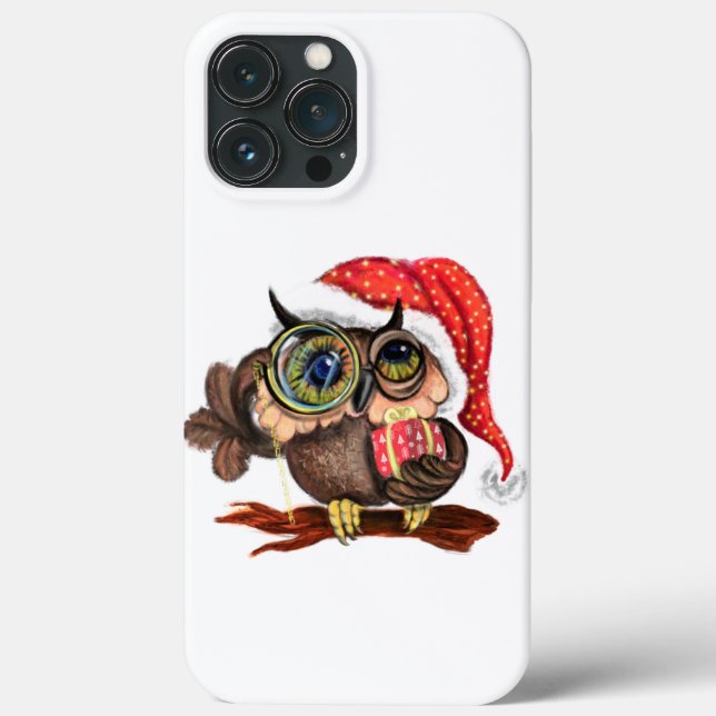 Funda De Case-Mate Para iPhone Navidades Lechuza Bebé con Regalo (Reverso )