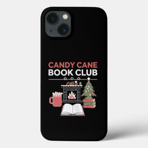 Funda Para iPhone 13 Navidades libreros Candy Cane Book Club Bookish