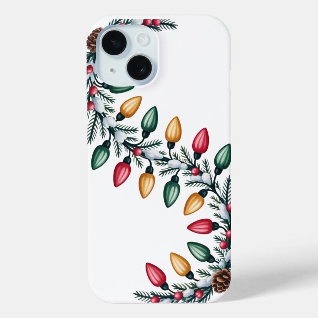 Funda De Case-Mate Para iPhone Navidades Lights Garland iPhone / estuche para iPa (Reverso )