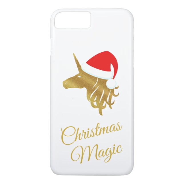 Funda De Case-Mate Para iPhone Navidades Magic Gold Unicorn (Reverso)