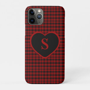 Funda Para iPhone 11 Pro Navidades Monogramas de control con placa de búfal