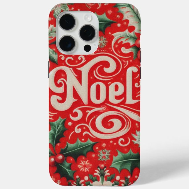 Funda De Case-Mate Para iPhone Navidades Noel Red & Green (Reverso )